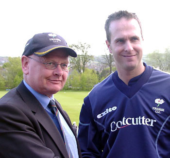 Former NCU Chairman Bryan Milford, pictured with Michael Vaughan