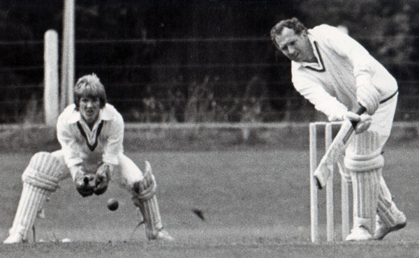 Jim Harrison batting for Waringstown against Lisburn at The Lawn