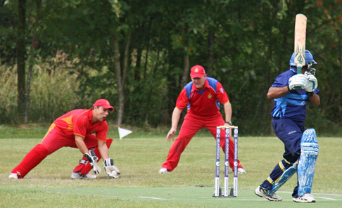 Spain v Greece 2011: A good catch taken by keeper James Morgan