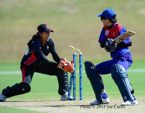 A sharp stumping by Canada's Sivanantham against Thailand (©Joe Curtis)