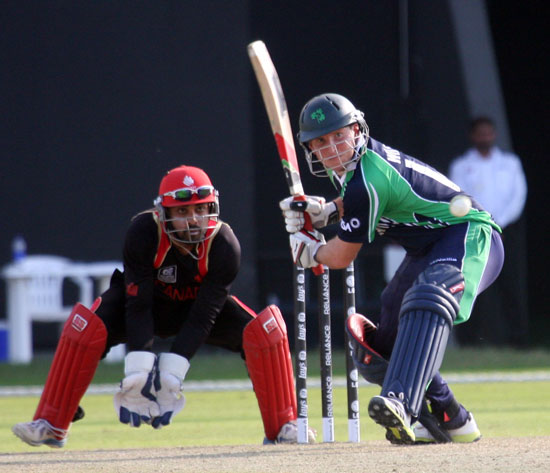 Gary Wilson batting against Canada, November 2013