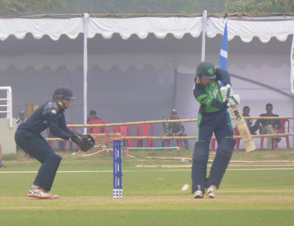 Lorcan Tucker hit an impressive 59 off 72 balls for Ireland against Scotland (© Gary Wilkinson)