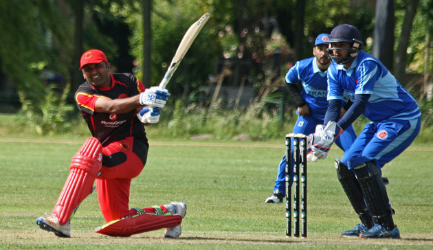 Mudassar Mohammed batting against France in 2017