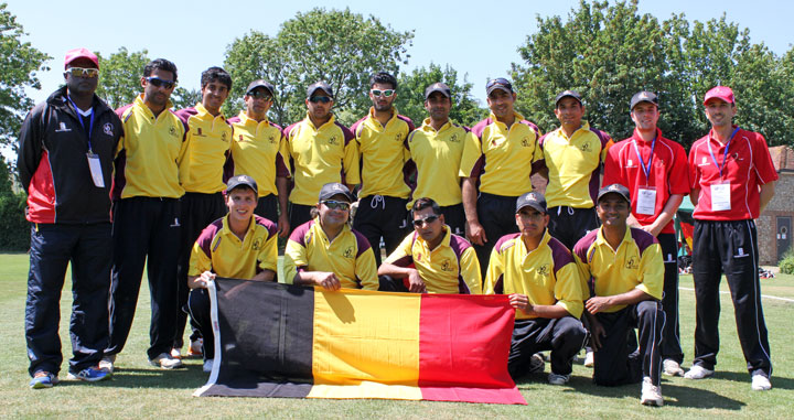 The Belgium team which beat Germany by 11 runs in the 2013 European Division 1 Championship