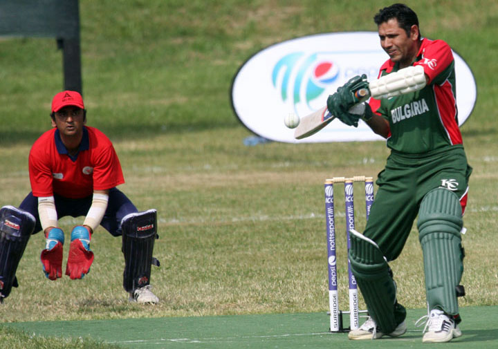 Mohammad Hanif batting against Turkey  at the 2011 European Division 3 tournament