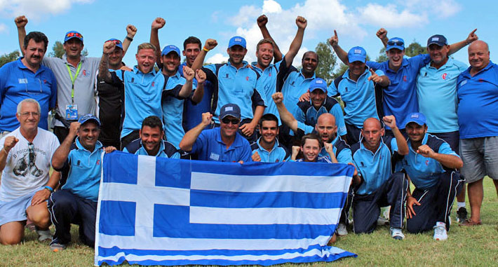 The Greek squad at the 2012 European Division 2 tournament in Corfu