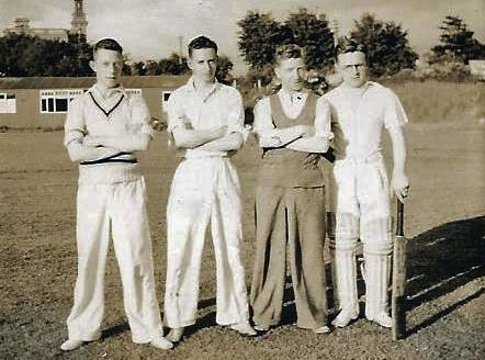 Dad (right) at 3rd OBU ground, Churchill Terrace 