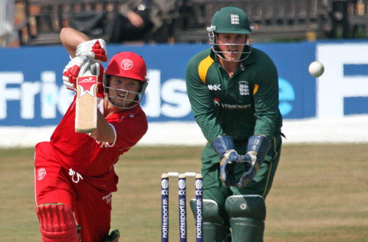 Batting against Guernsey in 2013 (© CricketEurope)