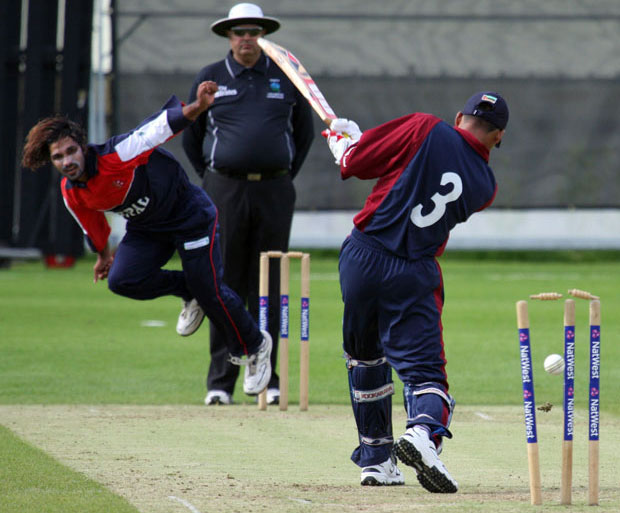 Number ten as Imtiyaz Lili is bowled