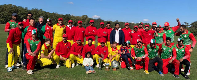 The Romanian (left) and Bulgarian squads at the 2020 Balkan Cup series at Moara Vlasiei