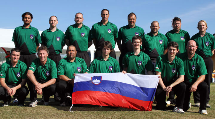 The Slovenia squad at the 2012 European Division 3 Championship