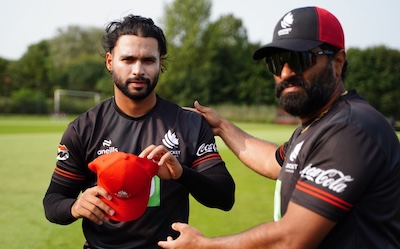 Kanwarpal Tathgur receives his ODI cap