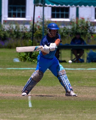 Alejandro Ferguson batting against Bermuda on Monday