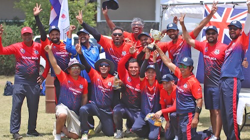 The victorious Costa Rica team