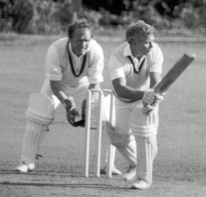 Deryck Harrison batting for Waringstown against Downpatrick