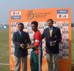 Man of the Match ceremony